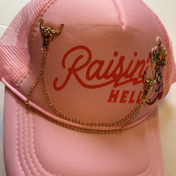 New! Upcycled Ruxpinsrags raisin hell trucker - Picture 5 of 6